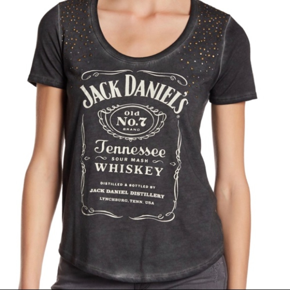 Lucky Brand Studded Jack Daniel’s Tee